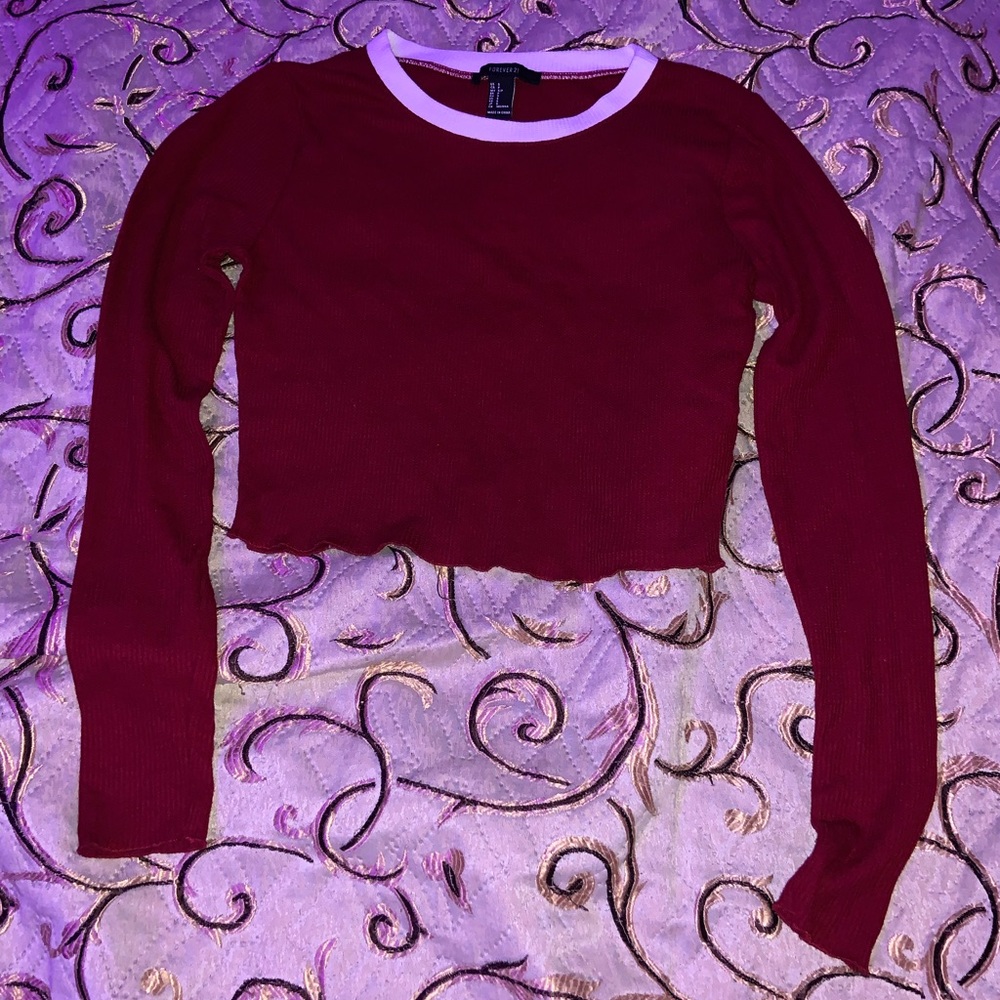 red forever 21 crop top